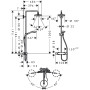 Душевая система HANSGROHE Croma Select S 180 2jet Showerpipe, 27253400